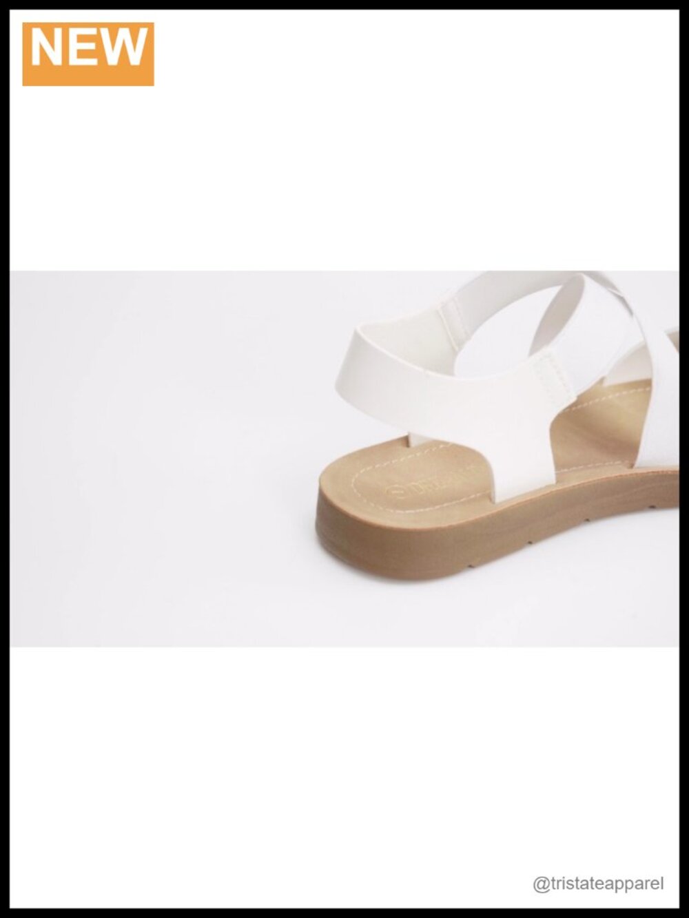 Soft Faux Leather Elastic Ankle Strap Flat Sandals - Open Toe Casual Slip On - Picture 6 of 6